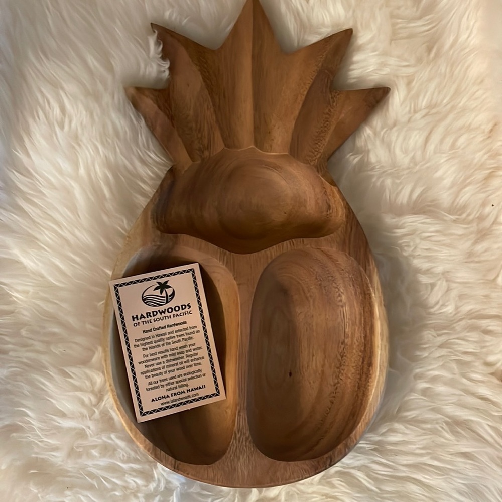 Wooden Pineapple Dish